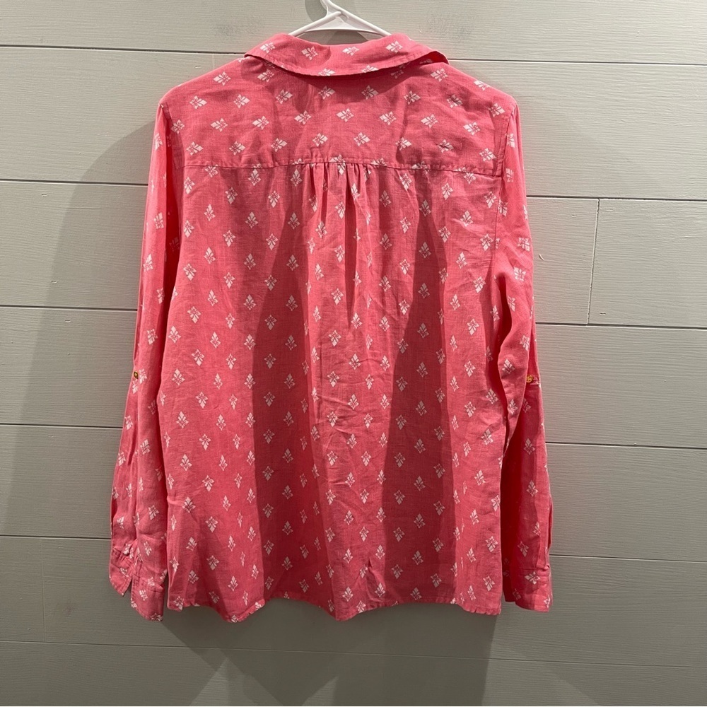 Charters Club Luxury Linen Button Top Size Large - Picture 7 of 7